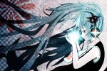  green_eyes green_hair hatsune_miku headphones long_hair pigtails vocaloid 