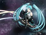  detached_sleeves hatsune_miku solo space stars vocaloid 