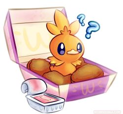  ? bad_link beak bird blue_eyes chicken chicken_nuggets ditto food_focus no_humans pokemon pokemon_(creature) pokemon_focus rosedoodle smile torchic white_background 