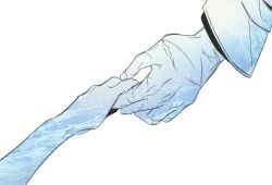  2boys caustics commentary cross_scar hand_focus holding_hands kim_dokja limited_palette male_focus multiple_boys oldest_dream omniscient_reader's_viewpoint rroronn scar scar_on_hand secretive_plotter superimposition waves yoo_joonghyuk 