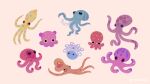  animal animal_focus artist_name blue-ringed_octopus blue_eyes closed_eyes commentary_request horizontal_pupils looking_at_viewer no_humans octopus orange_eyes original pikaole simple_background spots tan_background tentacles violet_eyes yellow_eyes 