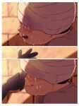  1boy bandaged_head bandages blush bojji child crying face from_side highres kigu_(n_upooo) male_focus ousama_ranking scene_reference sequential shadow_(ousama_ranking) short_hair solo_focus tears wiping_tears 
