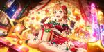  blush christmas dress love_live!_school_idol_festival_all_stars orange_hair red_eyes short_hair smile takami_chika 