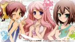  baka_to_test_to_shoukanjuu bikini blush himeji_mizuki kinoshita_hideyoshi shimada_minami swimsuit trap watermark 