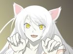  animal_ears bakemonogatari catgirl close hanekawa_tsubasa vector white_hair 