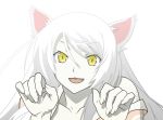 animal_ears bakemonogatari catgirl close hanekawa_tsubasa transparent vector white_hair 