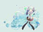  detached_sleeves hands_on_headphones hatsune_miku headphones musical_notes tagme twintails vocaloid 
