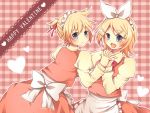  kagamine_len kagamine_rin maid valentine vocaloid 