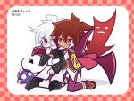  2boys crimson_slushie crossover disgaea highres male_focus mao_(disgaea) multiple_boys puyopuyo strange_klug 