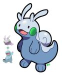  artsy-rc commentary english_commentary fusion goomy highres no_humans pokemon pokemon_(creature) quagsire signature simple_background white_background 