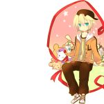  annotation_request bad_id baseball_cap blonde_hair blue_eyes casual drink fashion hat hoodie juvenile_(vocaloid) kagamine_len male name_characters pokemon saya_(sayaya) shoes sitting stuffed_animal stuffed_toy vocaloid wigglytuff 