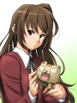  brown_eyes brown_hair long_hair palmtop_tiger school_uniform tatsuhiko tatsuhiko_(pasutaya) tiger toradora! 