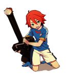  inazuma_eleven kiyama_hiroto male red_hair redhead shota weapon 