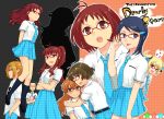  bespectacled glasses hidaka_ai hidaka_mai highres himetsuba idolmaster idolmaster_dearly_stars ishikawa_minori mizutani_eri okamoto_manami ozaki_reiko rough_time_school sakurai_yumeko school_uniform silhouette suzuki_ayane takeda_souichi 