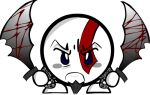  angry blade goatee god_of_war kirby kratos nintendo weapon 