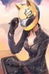  celty_sturluson doomfest durarara!! gloves helmet motorcycle_helmet solo tablet wacom 