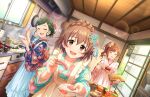  blush brown_eyes brown_hair dress idolmaster_cinderella_girls_starlight_stage kita_hinako short_hair smile 