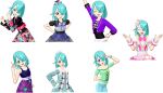  10s 1girl aqua_hair houjou_cosmo pripara 