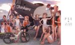  6+girls aircraft airplane all_fours arm_up artist_name ass bangs bare_legs bare_shoulders barefoot bicycle black_hair black_swimsuit braid breasts brown_eyes brown_hair closed_mouth day ground_vehicle hand_on_hip leaning_forward long_hair looking_at_another multiple_girls murata_range on_bench on_ground one-piece_swimsuit open_mouth orange_swimsuit original outdoors own_hands_together ponytail propeller short_hair short_twintails single_braid sitting small_breasts smile standing swimsuit twintails white_swimsuit 