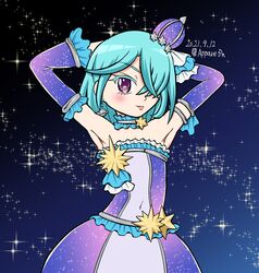  10s 1girl aqua_hair houjou_cosmo pripara 