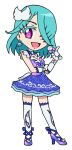  10s 1girl aqua_hair houjou_cosmo pripara 