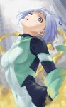  1girl absurdres bangs blue_eyes blue_hair bodysuit boku_no_hero_academia building city clouds cloudy_sky commentary_request covered_navel cowboy_shot day fengling_(furin-jp) hadou_nejire head_tilt highres long_hair looking_at_viewer outdoors parted_lips partial_commentary sideways_glance sky solo standing transmission_tower 