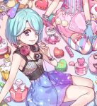  10s 1girl aqua_hair houjou_cosmo pretty_rhythm_rainbow_live pripara 