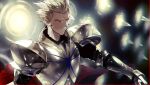  1boy armor blonde_hair closed_mouth commentary_request earrings fate/grand_order fate/prototype fate/stay_night fate/zero fate_(series) gate_of_babylon_(fate) gilgamesh_(fate) highres jewelry male_focus red_eyes semi_(p-poco) short_hair solo spiky_hair 