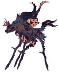  animal_ears b.i.a black_skin chimera colored_skin creature flaming_crown furry long_legs monster no_humans original red_eyes spikes tentacles wolf wolf_ears 