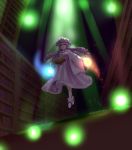  bow crescent floating flying glowing hair_bow hat highres library long_hair magic miki_plus miki_purasu patchouli_knowledge purple_eyes purple_hair ribbon robe shade touhou violet_eyes voile wide_sleeves 