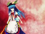 blue_hair hat hinanawi_tenshi skirt sword sword_of_hisou tagme touhou