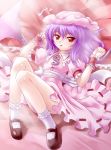  hat ken09 lavender_hair mary_janes red_eyes remilia_scarlet shoes short_hair solo touhou wings 
