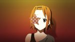  asymmetrical_clothes bad_id brown_eyes brown_hair close-up collarbone earrings forehead highres jewelry k-on! kuresu_(alice-pma) solo star tainaka_ritsu vector 