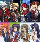  black_hair blazblue blonde_hair blue_eyes brown_eyes crossover eternal_fighter_zero gothic green_eyes heterochromia jin_kisaragi kanon kawana_misaki kawasumi_mai kurata_sayuri military military_uniform mugen_(game) one orange_hair rachel_alucard ragna_the_bloodedge red_eyes redhead ribbon sawatari_makoto school_uniform silver_hair tsubaki_yayoi uniform 