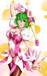  1girl cosplay cure_blossom female green_hair heatcatch_precure! kazami_yuuka magical_girl precure pretty_cure red_eyes sagattoru solo touhou 
