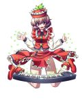  hat highres instrument lyrica_prismriver raionsan red_eyes short_hair solo touhou transparent_background 