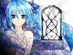  aoinanika bad_id blue_eyes blue_hair gears hatsune_miku long_hair petals solo twintails vocaloid 