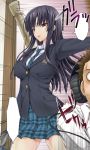  blazer kizuki_aruchu long_hair necktie school_uniform skirt walk-in 