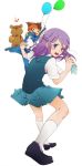  balloon date endou_mamoru hair hand_holding inazuma_eleven kudou_fuyuka purple uniform 