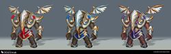  arena_of_valor armor breastplate character_name dark_skin elephant english_commentary helm helmet highres imperium_guard_chaugnar official_alternate_costume shoulder_armor standing vladbacescu wings 