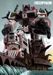  autobot clenched_hand clouds dam english_commentary highres jim_stafford mecha metroplex mountain open_hand sky solo transformers twitter_username visor western_comics_(style) 