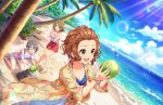  blush brown_eyes brown_hair dress idolmaster_cinderella_girls_starlight_stage namba_emi short_hair smile 