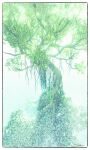  artist_name border commentary_request day green_theme highres no_humans original outdoors plant scenery signature tree vines waisshu_(sougyokyuu) white_border 