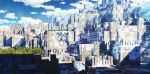  absurdres blue_sky building city cityscape clouds commentary day english_commentary highres no_humans original outdoors scenery sky skyscraper tree waisshu_(sougyokyuu) 