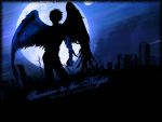 angel_sanctuary bandage moon silhouette wings 