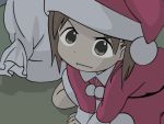  gift highres ichigo_mashimaro matsuoka_miu sack santa_costume twintails vector_trace wallpaper winter 