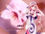  alicia_florence amano_kozue aria braid flower hat pantyhose pink_legwear side_slit single_braid smile text uniform wallpaper 