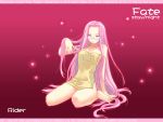  1girl barefoot breasts breasts_apart fate/stay_night fate_(series) feet glasses long_hair naked_apron no_bra no_panties no_underwear pink_hair rider task_owner thighs toes type-moon very_long_hair wallpaper 