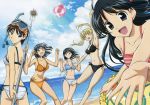  megami sawachika_eri school_rumble suou_mikoto swimsuit tsukamoto_tenma tsukamoto_yakumo 