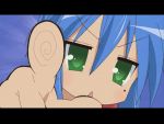  animated close izumi_konata lucky_star pointing 